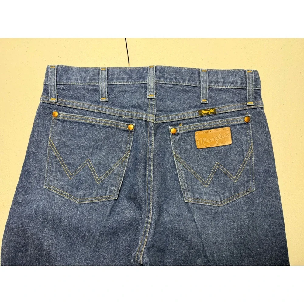 Wrangler 13MWZ Cowboy Cut Jeans Mens 30x34 Dark Wash Straight Leg Denim